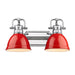 Golden - 3602-BA2 CH-RD - Two Light Vanity - Duncan - Chrome