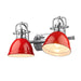 Golden - 3602-BA2 CH-RD - Two Light Vanity - Duncan - Chrome