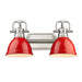 Golden - 3602-BA2 PW-RD - Two Light Vanity - Duncan - Pewter