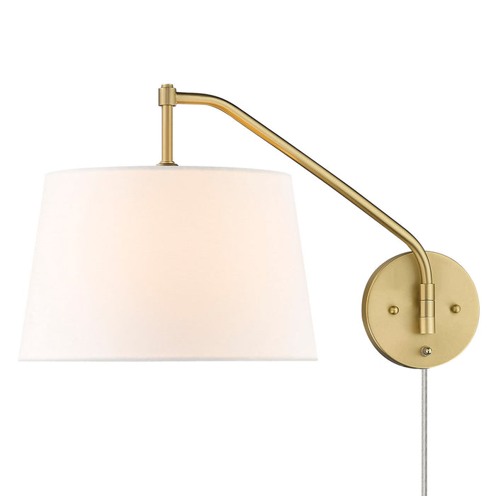 Golden - 3694-A1W BCB-MWS - One Light Swing Arm - Ryleigh - Brushed Champagne Brass