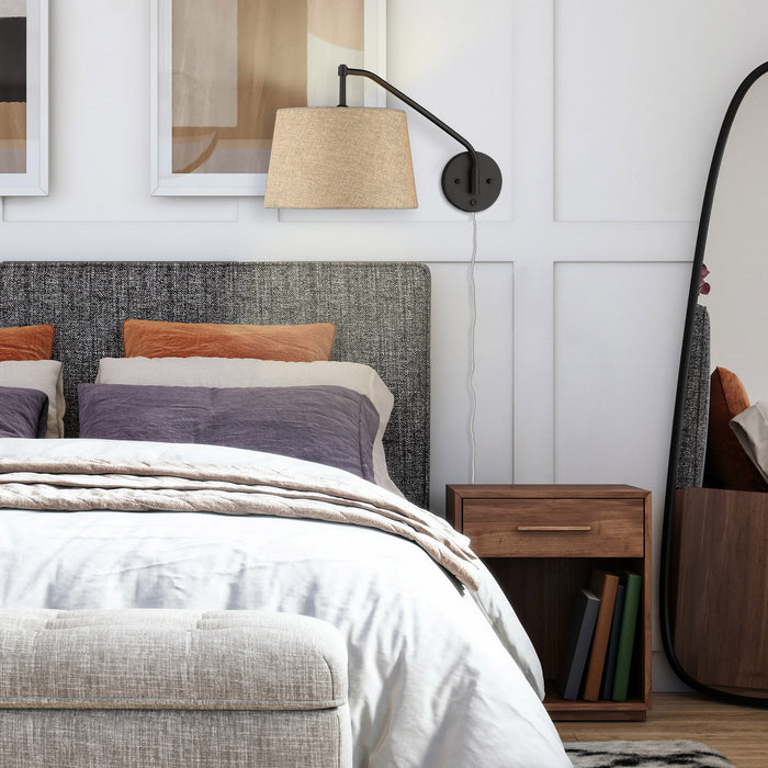 Golden - 3694-A1W BLK-NS - One Light Swing Arm - Ryleigh - Matte Black