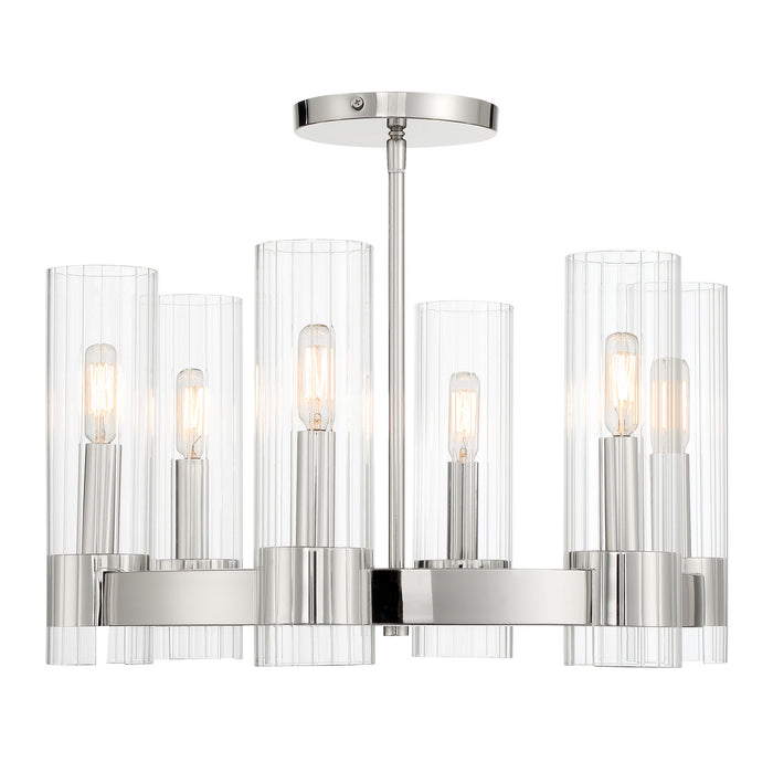 Minka-Lavery - 3895-77 - Six Light Chandelier - Vernon Place - Chrome