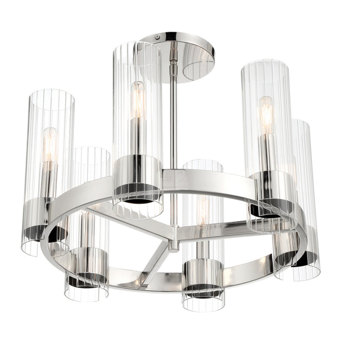 Minka-Lavery - 3895-77 - Six Light Chandelier - Vernon Place - Chrome