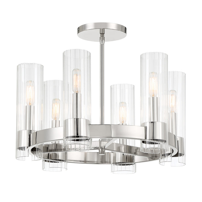 Minka-Lavery - 3895-77 - Six Light Chandelier - Vernon Place - Chrome