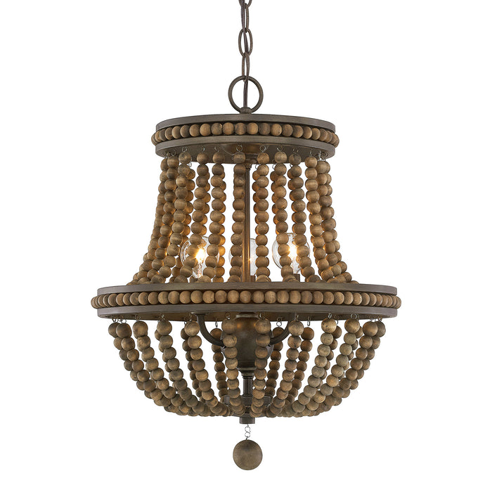 Capital Lighting - 9A123A - Three Light Chandelier - Handley - Tobacco