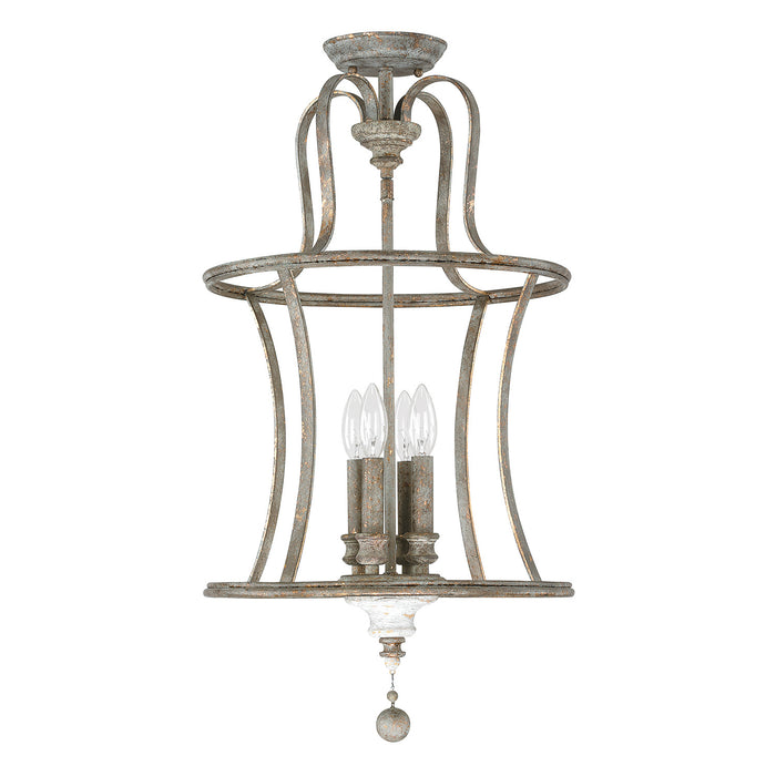 Capital Lighting - 9A200A - Four Light Pendant - Zoe - French Antique