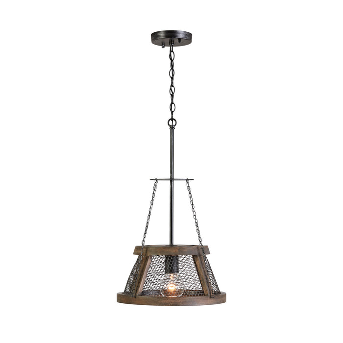 Capital Lighting - 9D322A - One Light Pendant - Lagmore - Zinc and Wood