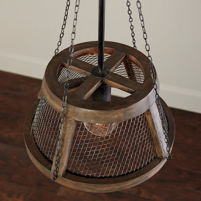 Capital Lighting - 9D322A - One Light Pendant - Lagmore - Zinc and Wood