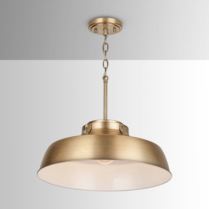 Capital Lighting - 9D328A - One Light Pendant - Oakwood - Aged Brass