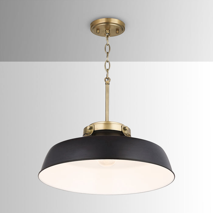 Capital Lighting - 9D331A - One Light Pendant - Oakwood - Matte Black