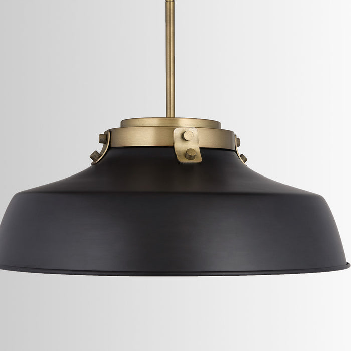 Capital Lighting - 9D331A - One Light Pendant - Oakwood - Matte Black