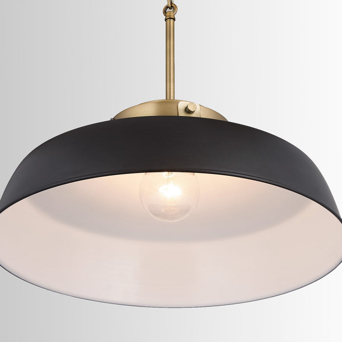 Capital Lighting - 9D331A - One Light Pendant - Oakwood - Matte Black