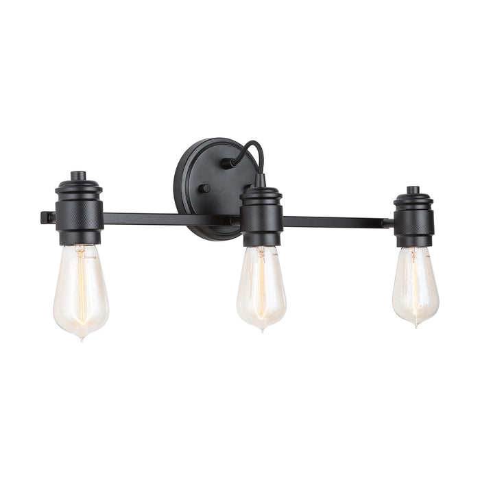 Capital Lighting - 9D343A - Three Light Vanity - Menlo - Matte Black