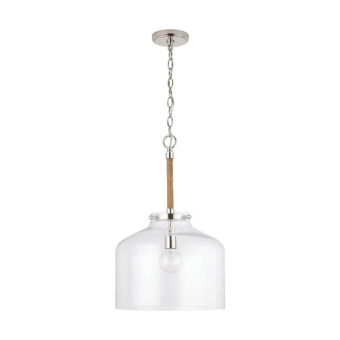 Capital Lighting - 9F373A - One Light Pendant - Corde - Polished Nickel