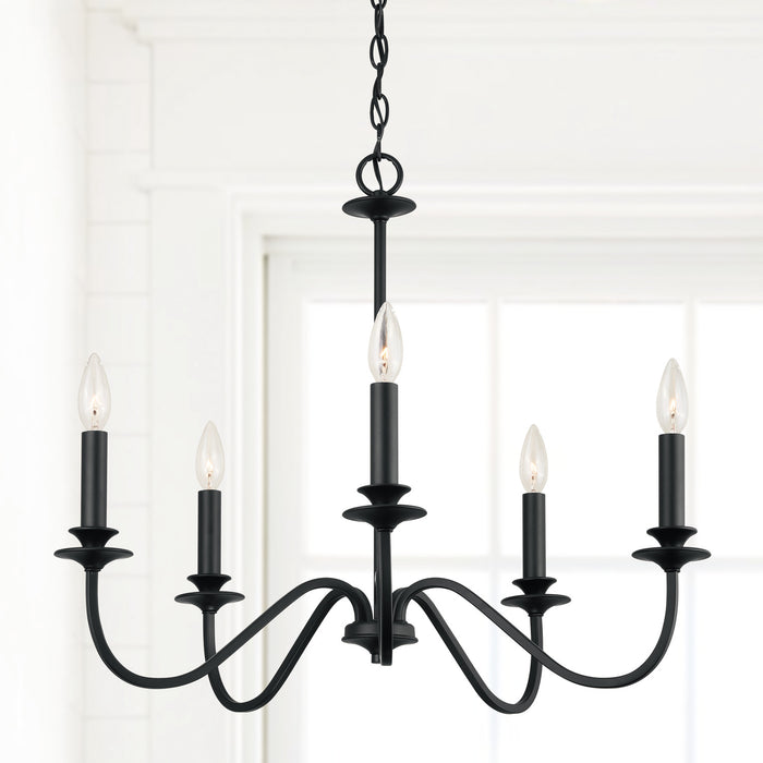 Capital Lighting - 9F375A - Five Light Chandelier - Weston - Matte Black