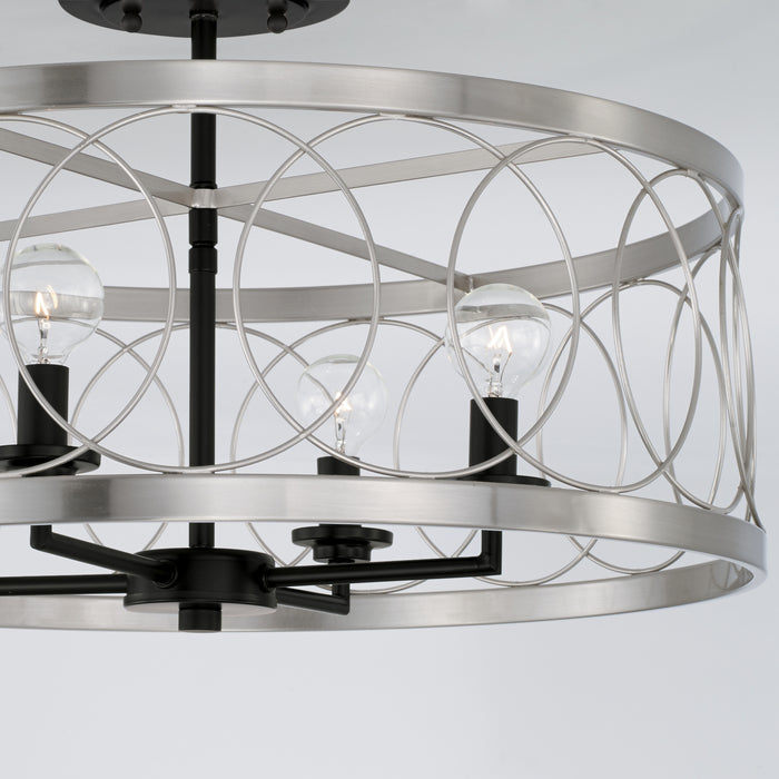 Capital Lighting - AA1002BT - Four Light Semi-Flush Mount - Madeline - Black Tie