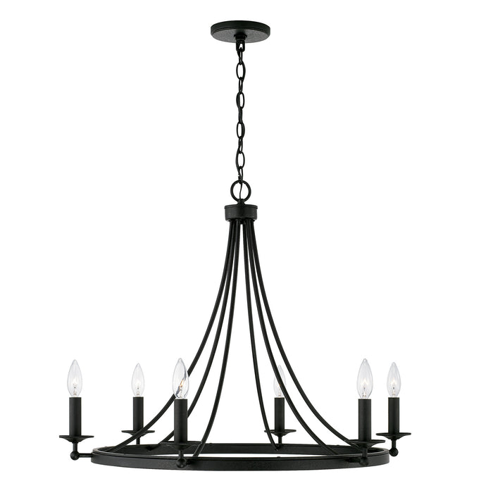 Capital Lighting - AA1005BI - Six Light Chandelier - Tempe - Black Iron