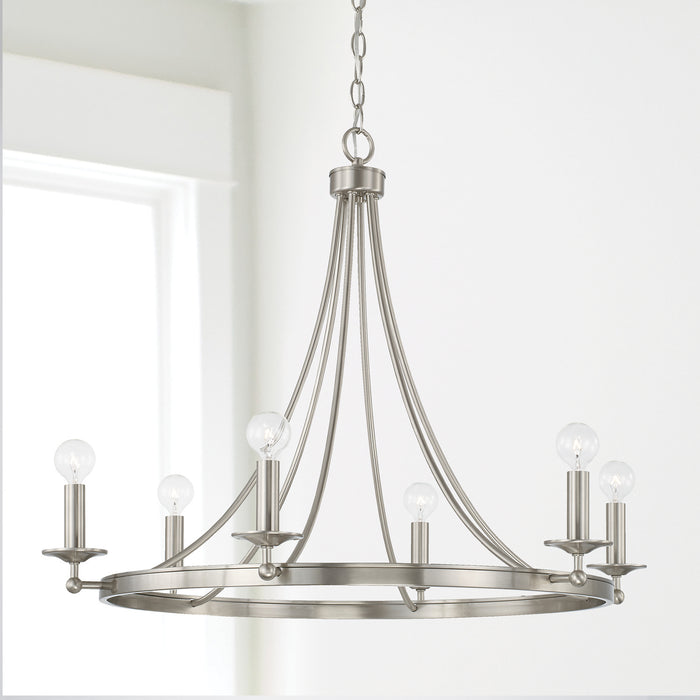 Capital Lighting - AA1005BN - Six Light Chandelier - Tempe - Brushed Nickel