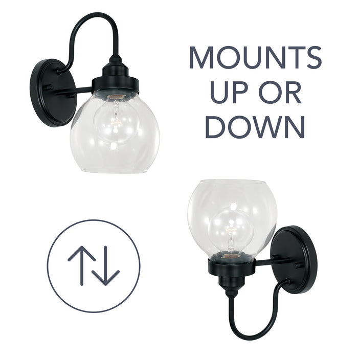 Capital Lighting - AA1014MB - One Light Wall Sconce - Brecken - Matte Black