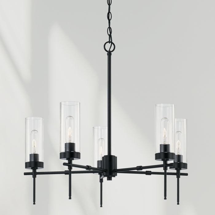 Capital Lighting - AA1017MB - Five Light Chandelier - Riley - Matte Black
