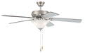 Craftmade - DCF52BNK5C1W - 52"Ceiling Fan - Decorator's Choice Bowl Light Kit - Brushed Polished Nickel