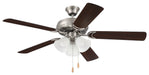 Craftmade - DCF52BNK5C3W - 52"Ceiling Fan - Decorator's Choice 3 Light Kit - Brushed Polished Nickel