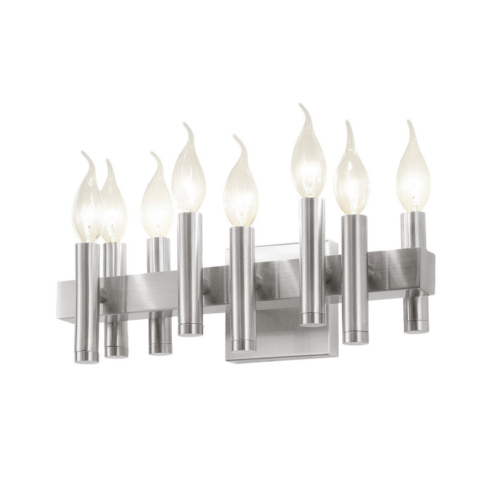 Varaluz - 357B08SN - Eight Light Bath - Collette - Satin Nickel
