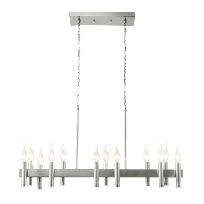 Varaluz - 357N12SN - 12 Light Linear Pendant - Collette - Satin Nickel