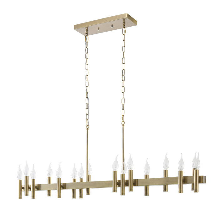 Varaluz - 357N16BB - 16 Light Linear Pendant - Collette - Antique Brass