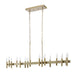 Varaluz - 357N16BB - 16 Light Linear Pendant - Collette - Antique Brass