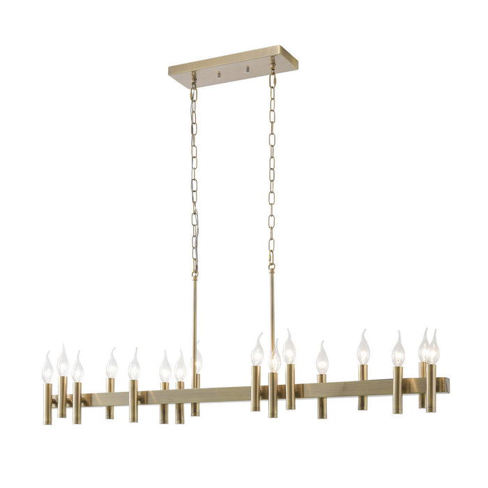 Varaluz - 357N16BB - 16 Light Linear Pendant - Collette - Antique Brass