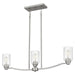 Quoizel - ACA335BN - Three Light Linear Chandelier - Acacia - Brushed Nickel