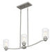 Quoizel - ACA335BN - Three Light Linear Chandelier - Acacia - Brushed Nickel