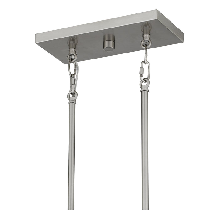 Quoizel - ACA335BN - Three Light Linear Chandelier - Acacia - Brushed Nickel