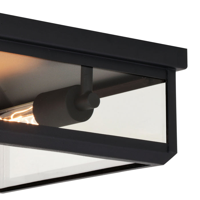 Vaxcel - T0611 - Two Light Outdoor Flush Mount - Kinzie - Textured Black