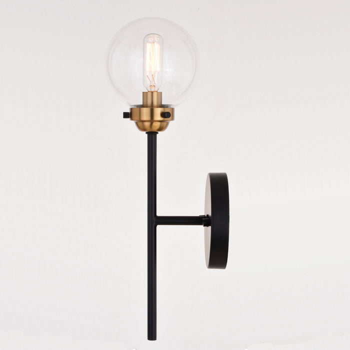 Vaxcel - W0395 - One Light Wall Sconce - Orbit - Muted Brass and Oil Rubbed Bronze