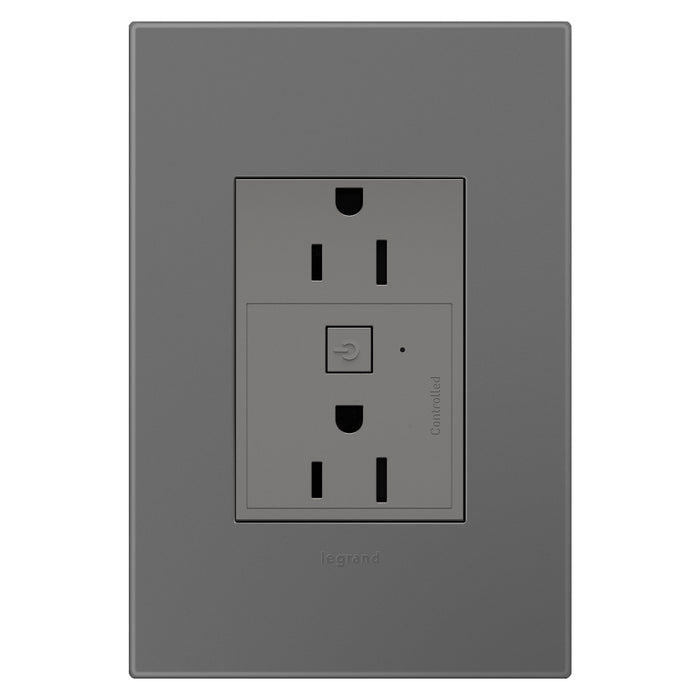 Legrand - WNAR153M1 - Plus-Sized 15A Outlet - Adorne - Magnesium