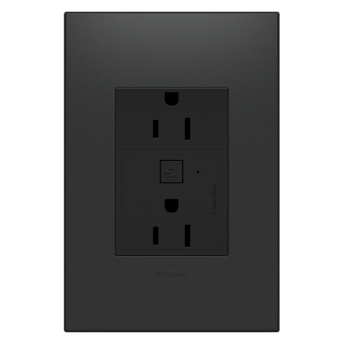 Legrand - WNAR153G1 - Plus-Sized 15A Outlet - Adorne - Graphite