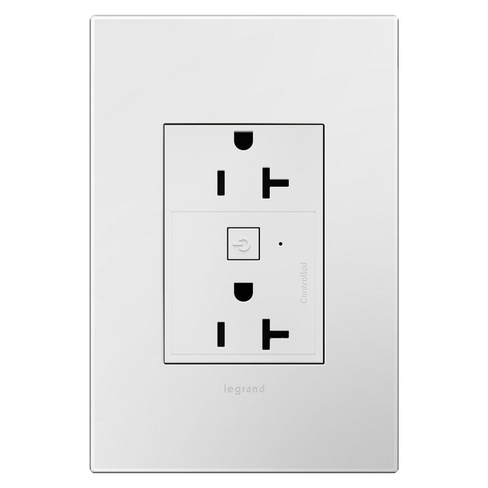 Legrand - WNAR203W1 - Plus-Sized 20A Outlet - Adorne - White