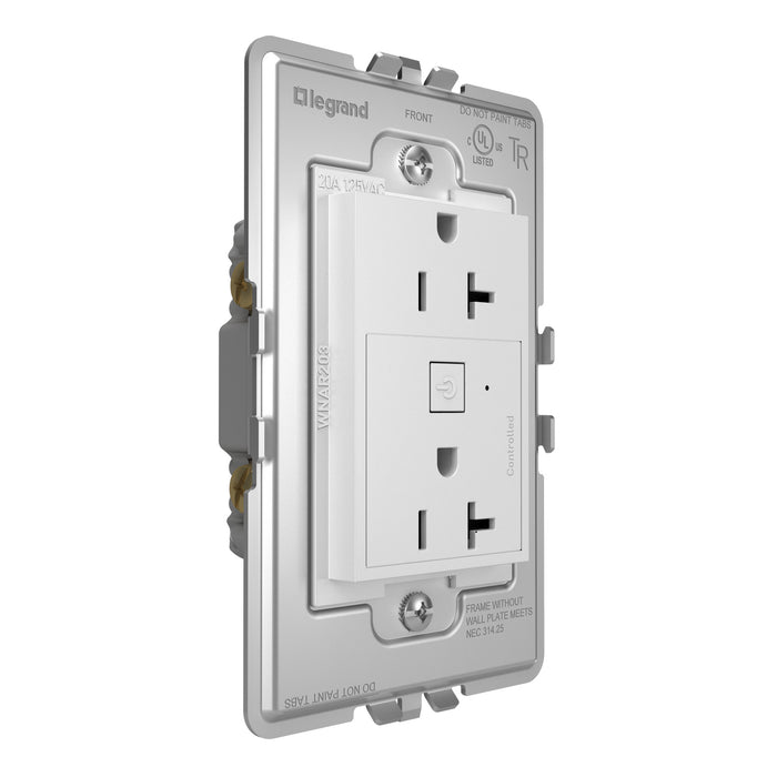 Legrand - WNAR203W1 - Plus-Sized 20A Outlet - Adorne - White