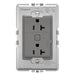 Legrand - WNAR203M1 - Plus-Sized 20A Outlet - Adorne - Magnesium