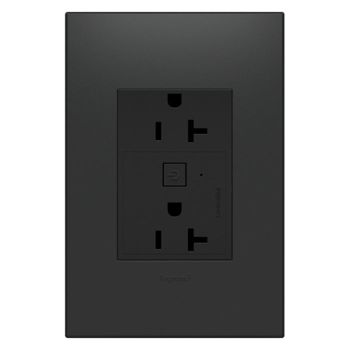 Legrand - WNAR203G1 - Plus-Sized 20A Outlet - Adorne - Graphite