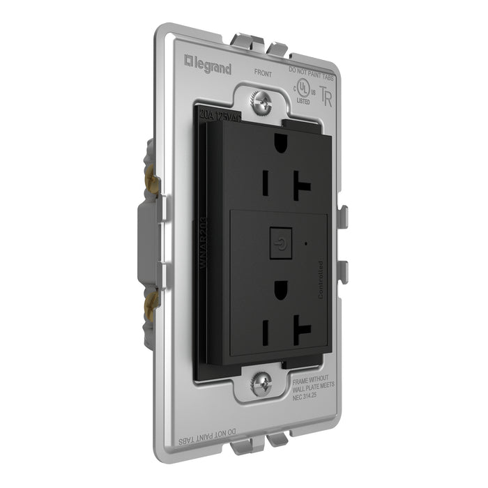 Legrand - WNAR203G1 - Plus-Sized 20A Outlet - Adorne - Graphite