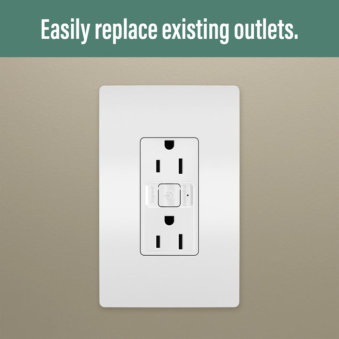 Legrand - WNRR15WH - 15A Outlet - radiant - White