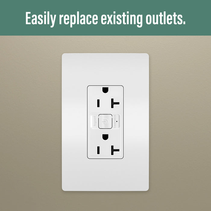 Legrand - WNRR20WH - 20A Outlet - radiant - White