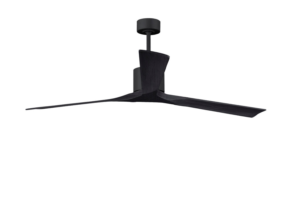 Matthews Fan Company - NKXL-BK-BK-72 - 72 Inch Ceiling Fan - Nan XL - Matte Black