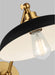 Visual Comfort Studio - CW1141MBKBBS - One Light Wall Sconce - Wellfleet - Midnight Black and Burnished Brass