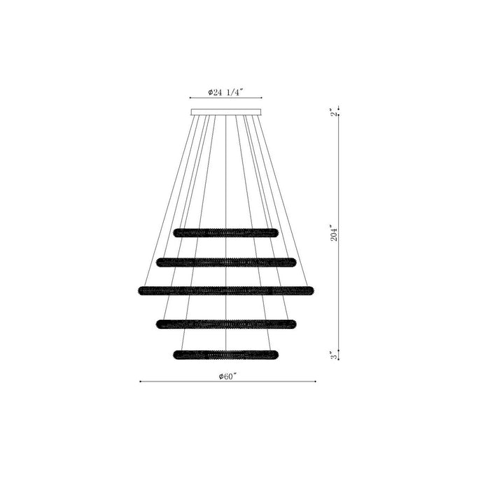 Eurofase - 43928-019 - LED Chandelier - Sassi - Chrome