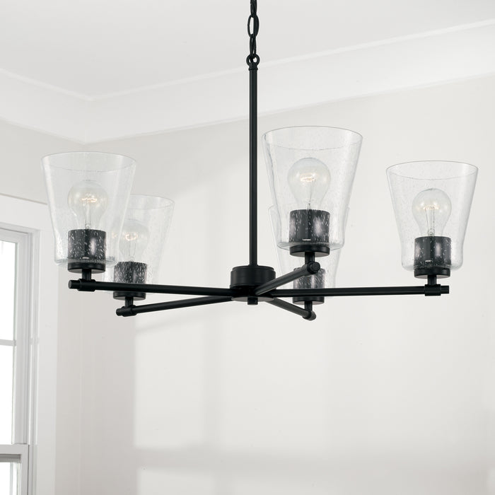 Capital Lighting - 446951MB-533 - Five Light Chandelier - Baker - Matte Black