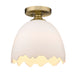 Golden - 6951-SF BCB-POR - One Light Semi-Flush Mount - Brinkley - Brushed Champagne Brass